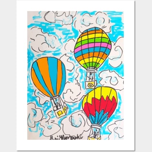 Going up in a Hot Air Ballon Posters and Art